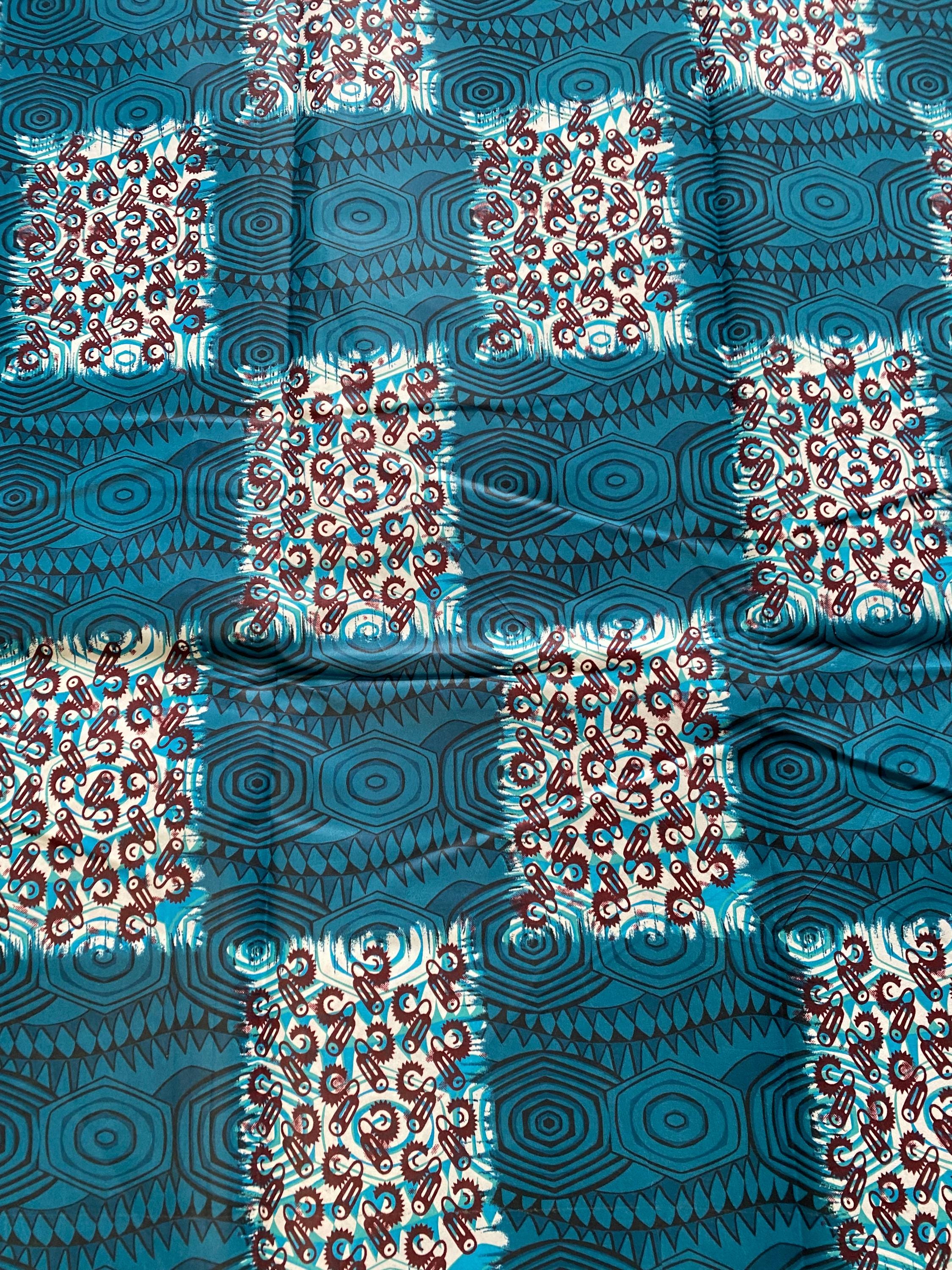 Polycotton African Fabric 6 Yards Soft Ankara Wax Print Material
