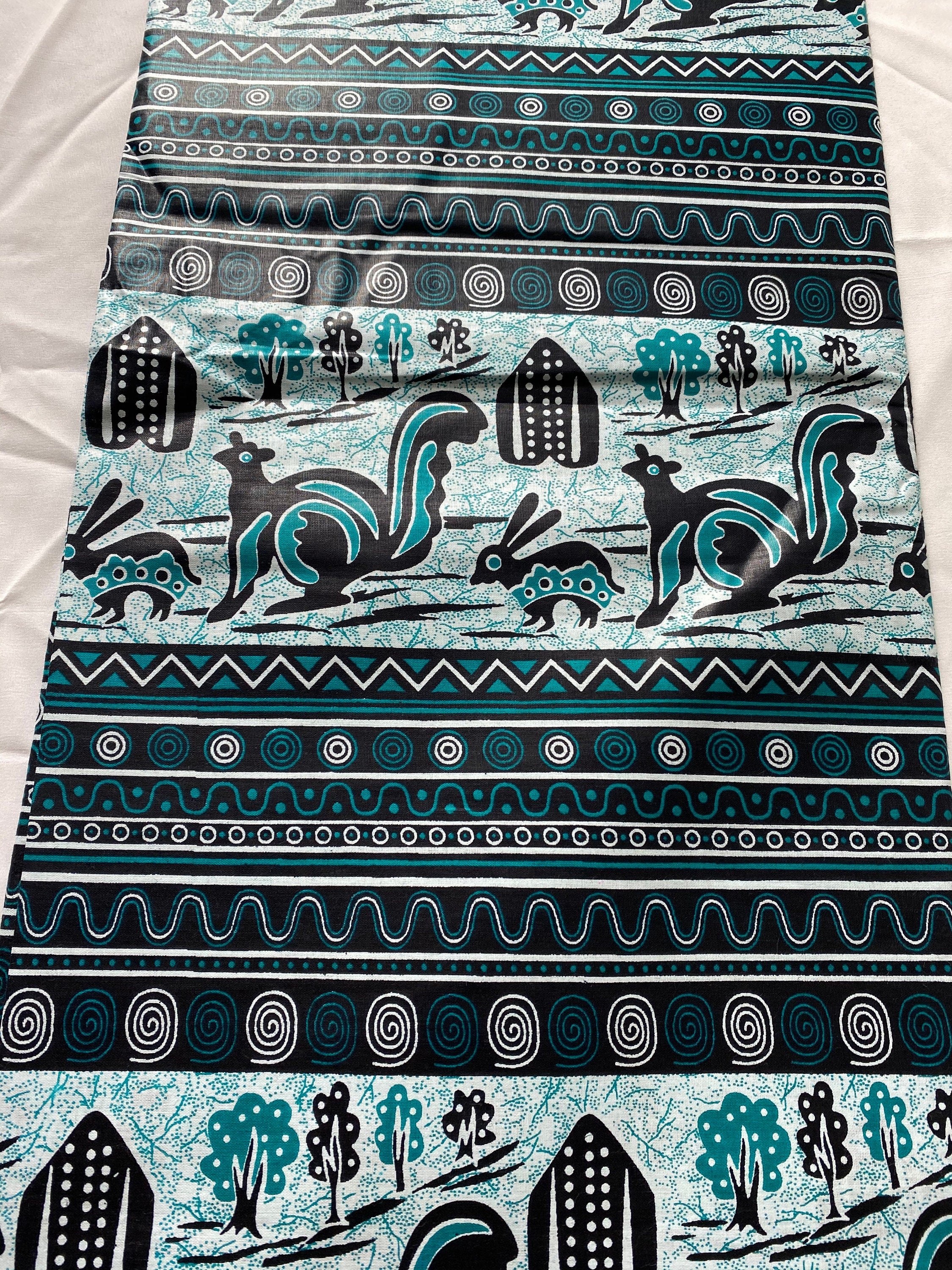 Mud Print Fabric 6 Yards African Tribal Wax Print Cloth