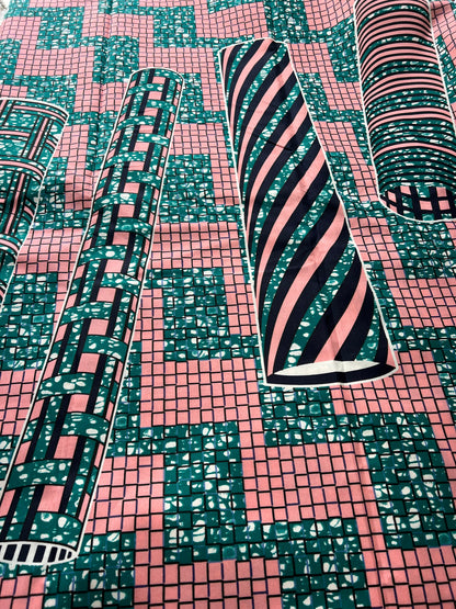 Polycotton African Fabric 6 Yards Soft Ankara Wax Print Material