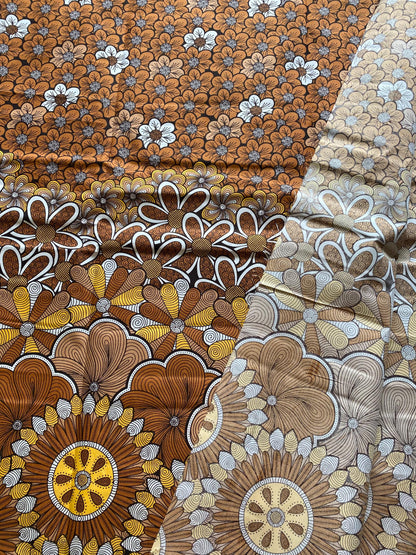 Polycotton African Fabric 6 Yards Soft Ankara Wax Print Material