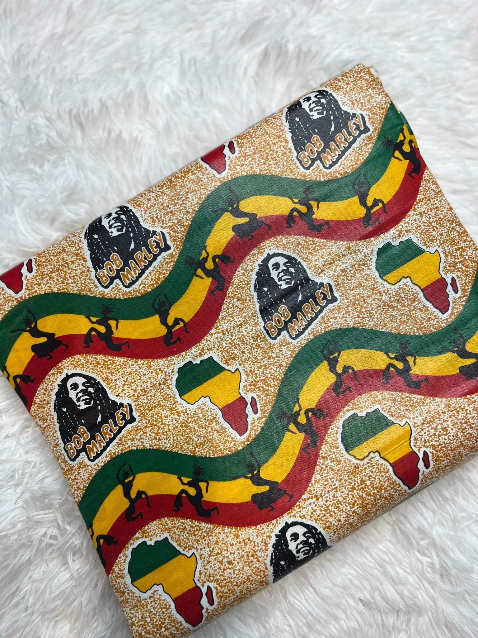 Mud Print Fabric 6 Yards African Tribal Wax Print Cloth