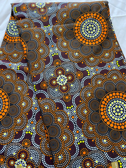 Polycotton African Fabric 6 Yards Soft Ankara Wax Print Material