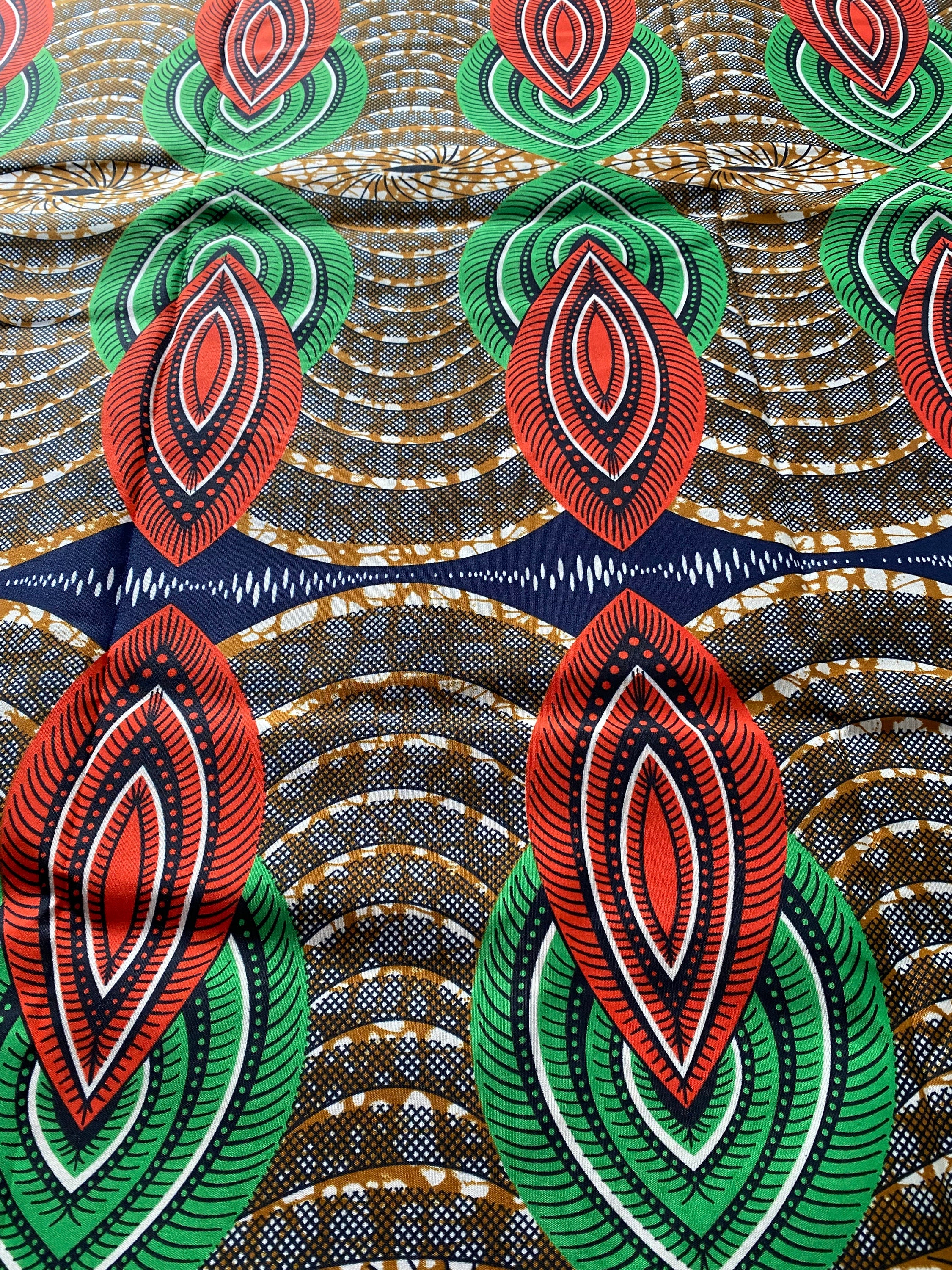 Polycotton African Fabric 6 Yards Soft Ankara Wax Print Material
