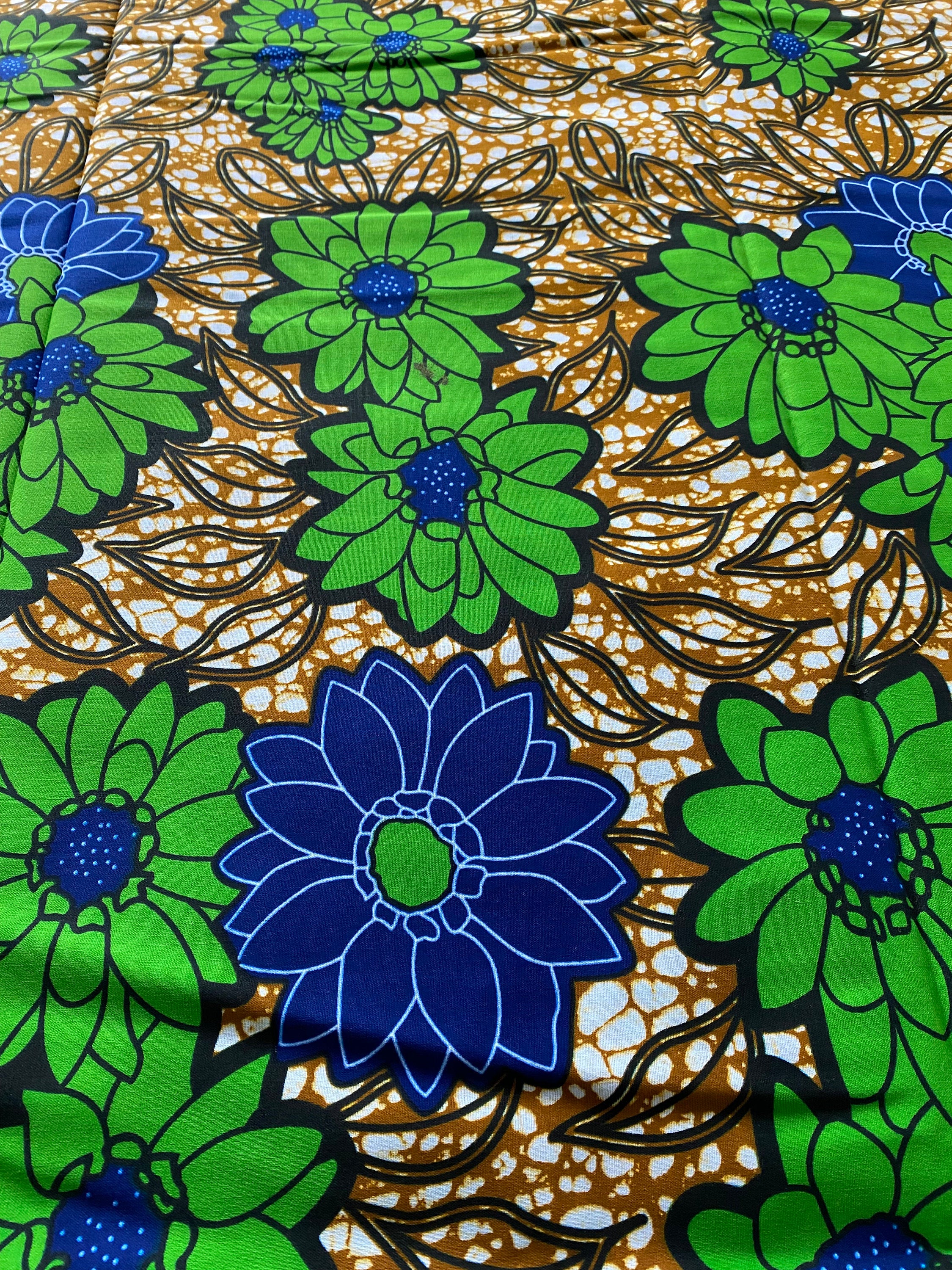 Bold Ankara African Print Fabric: 6 Yards 100% Cotton Wax Print