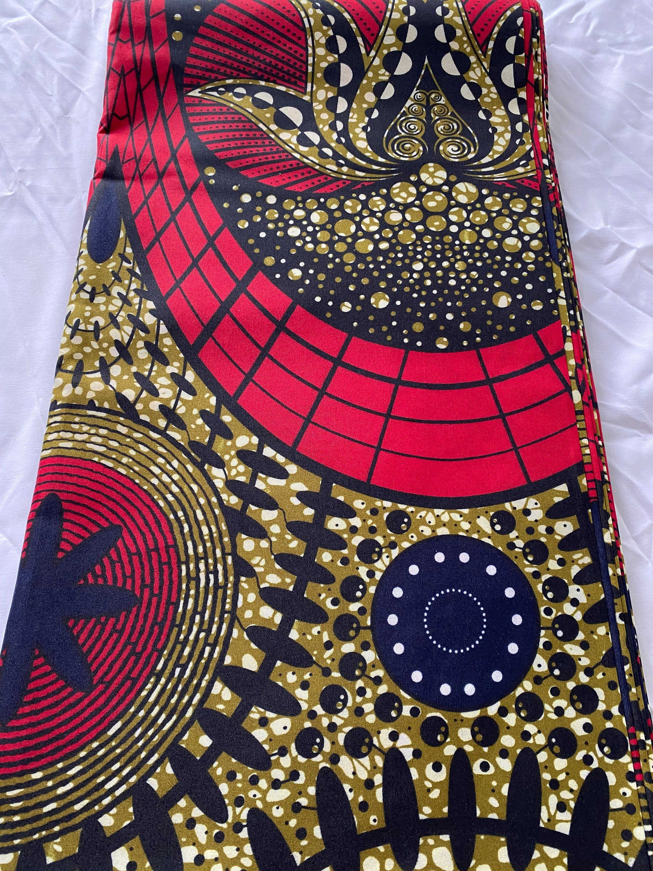 Polycotton African Fabric 6 Yards Soft Ankara Wax Print Material
