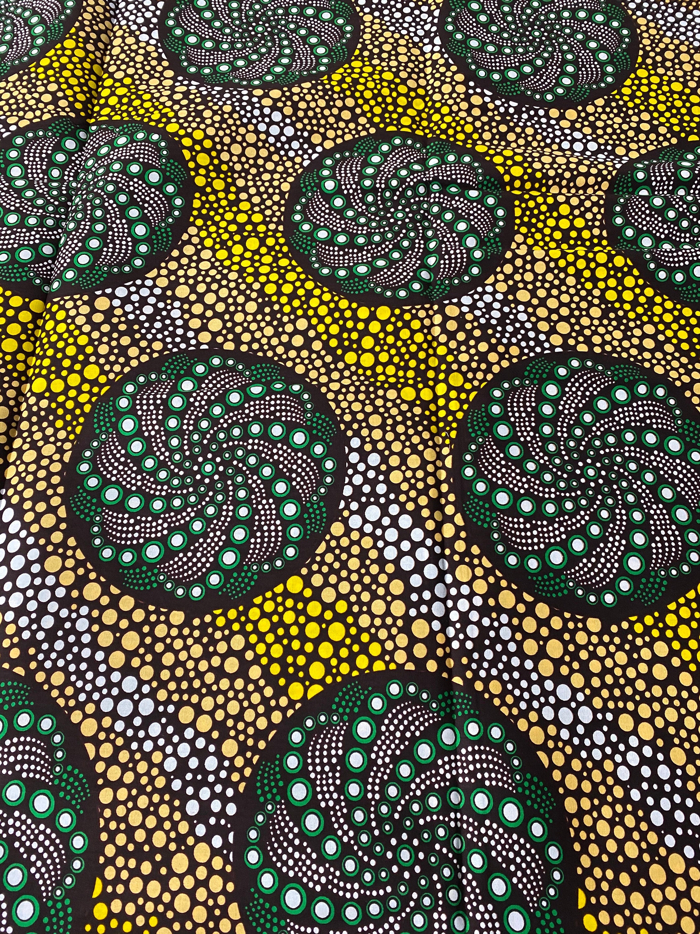 African Wax Print Fabric: Ankara Cotton, Vibrant Floral Design (6 Yards)