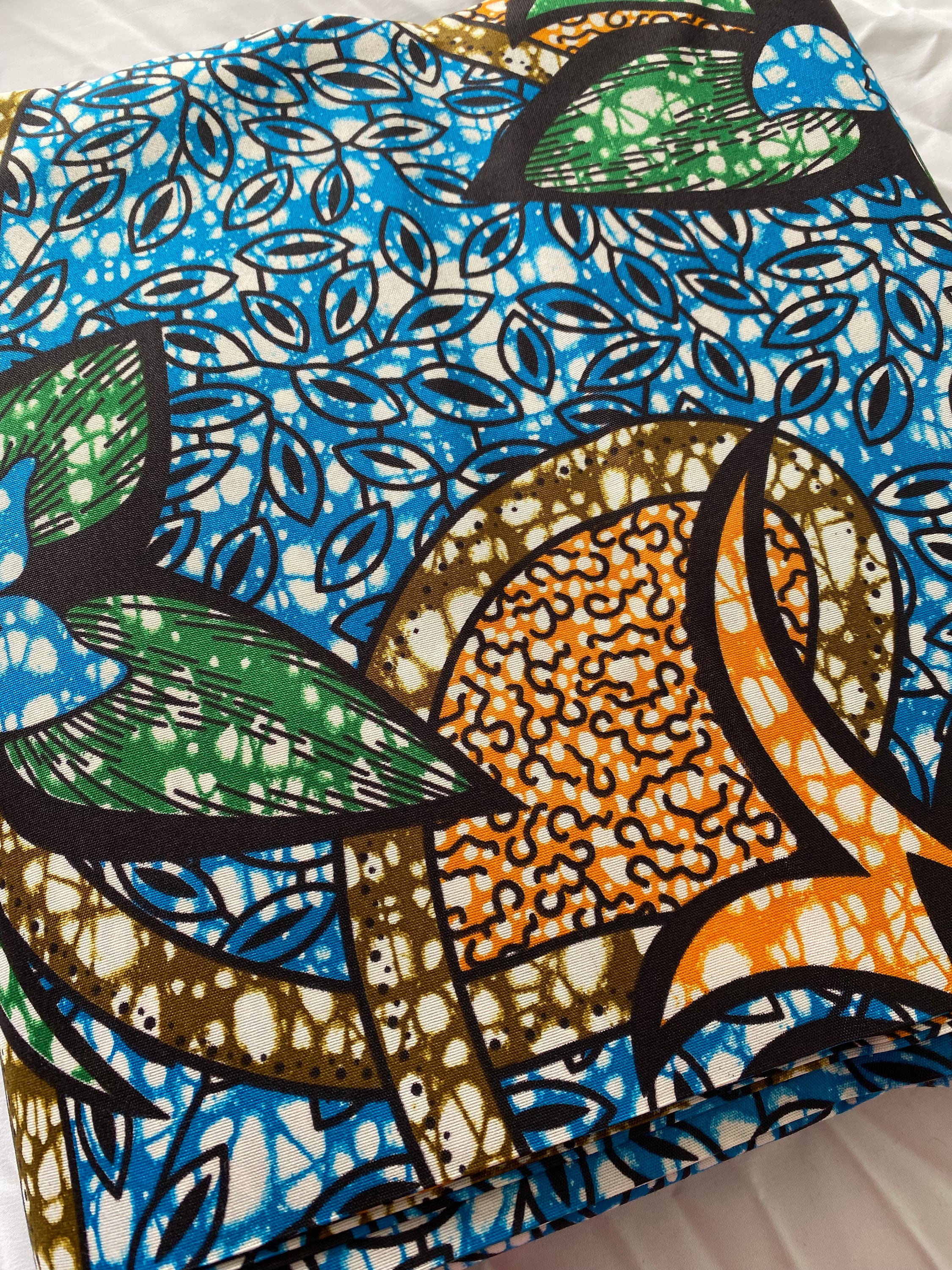 Polycotton African Fabric 6 Yards Soft Ankara Wax Print Material