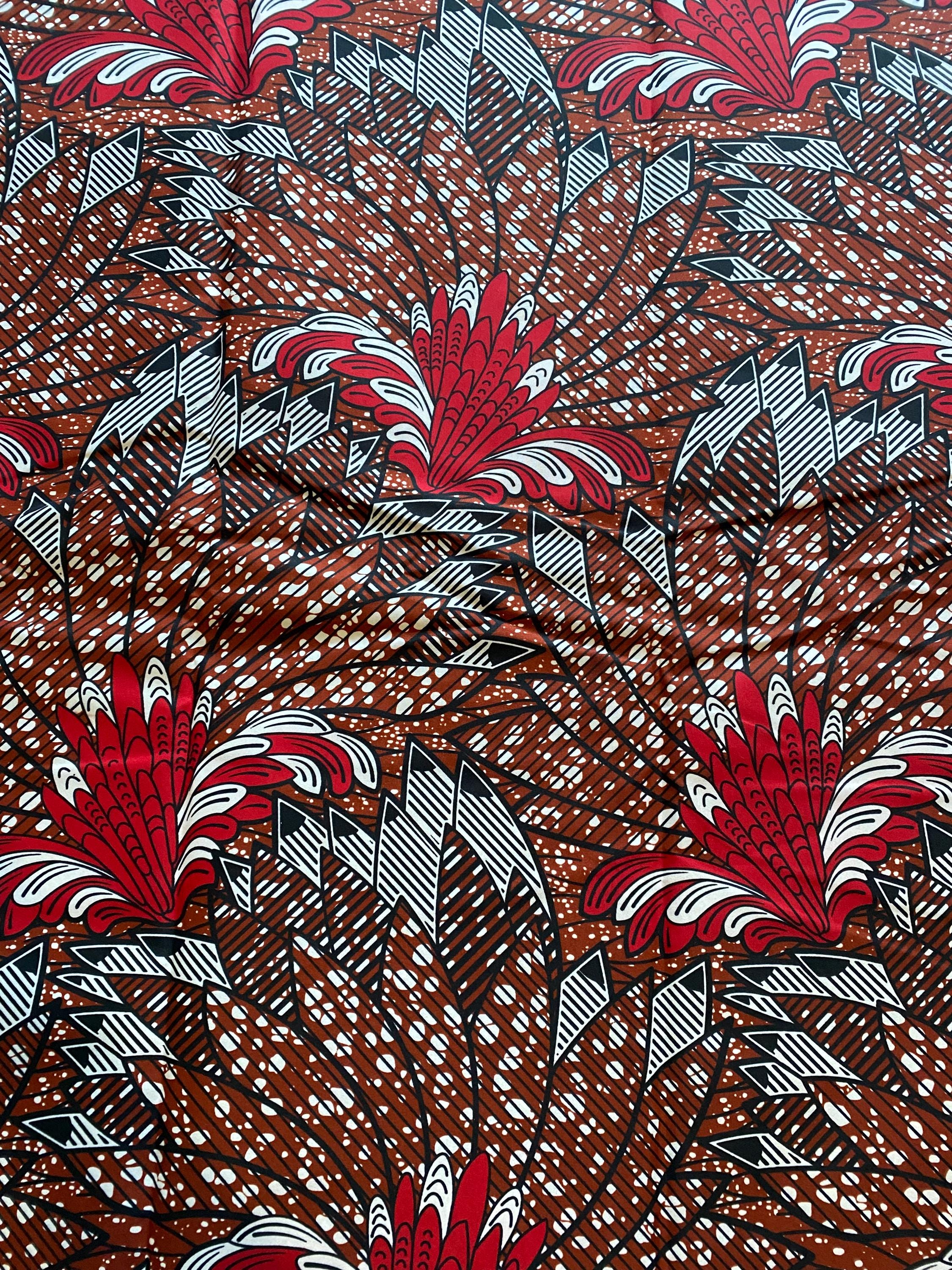 Polycotton African Fabric 6 Yards Soft Ankara Wax Print Material