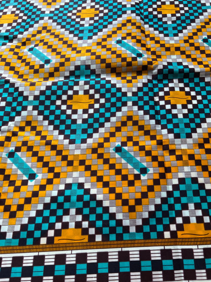 Polycotton African Fabric 6 Yards Soft Ankara Wax Print Material