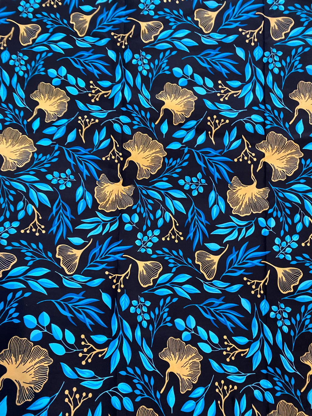 Floral Ankara Fabric, Polycotton African Print, 6 Yards