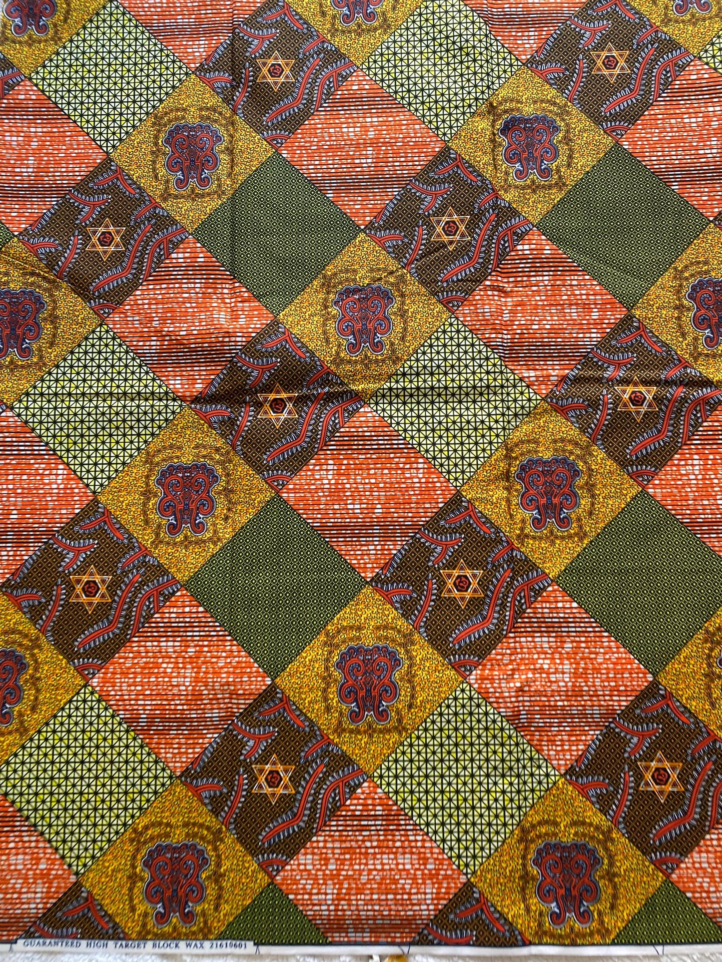 Polycotton African Fabric 6 Yards Soft Ankara Wax Print Material