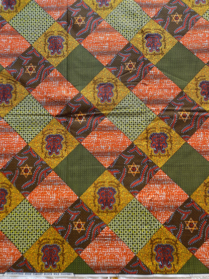 Polycotton African Fabric 6 Yards Soft Ankara Wax Print Material