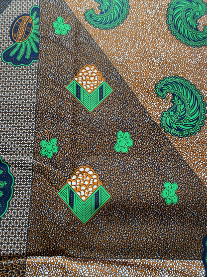 Polycotton African Fabric 6 Yards Soft Ankara Wax Print Material