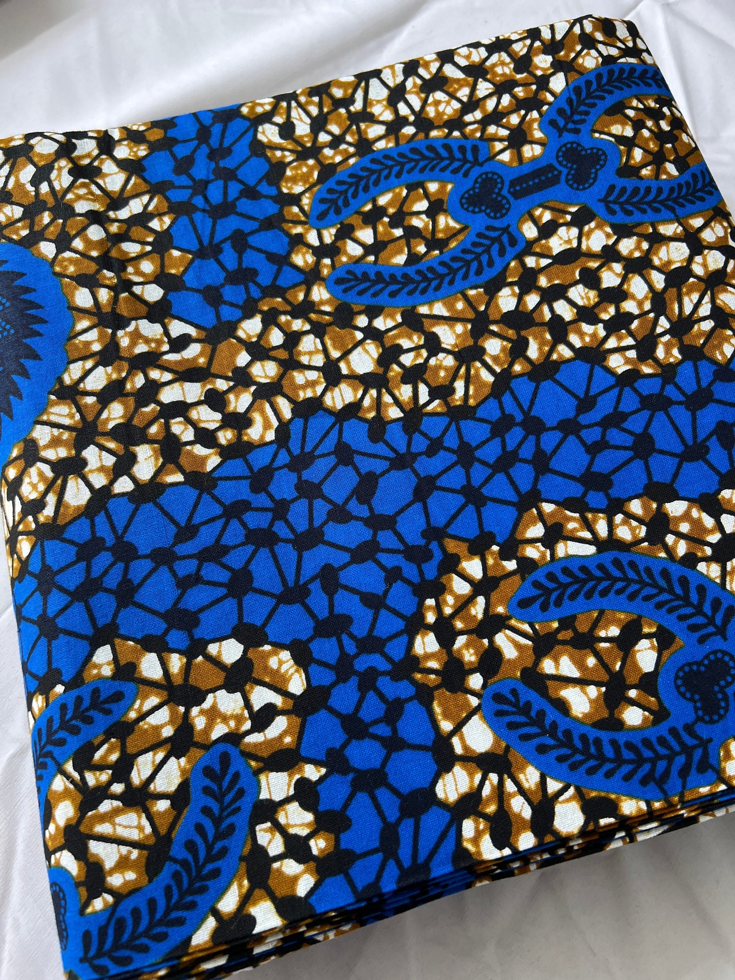 Polycotton African Fabric 6 Yards Soft Ankara Wax Print Material