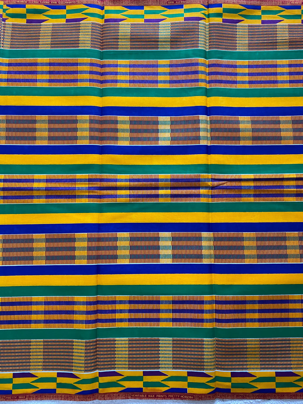 6yards Kente Genuine 100% cotton fabric  African wax