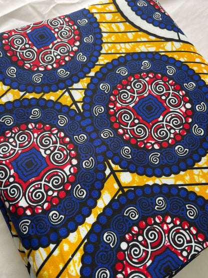 Polycotton African Fabric 6 Yards Soft Ankara Wax Print Material