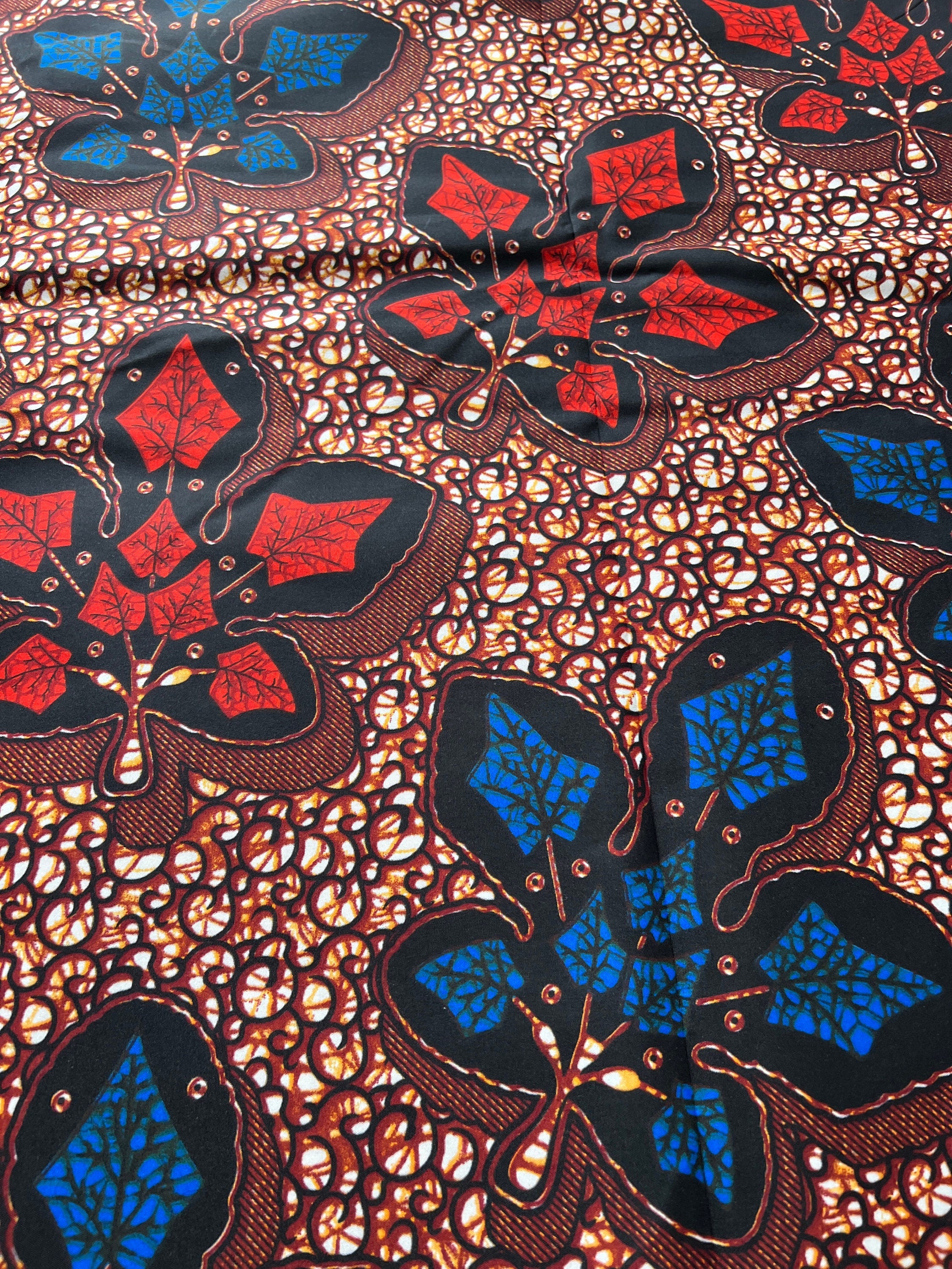 Polycotton African Fabric 6 Yards Soft Ankara Wax Print Material