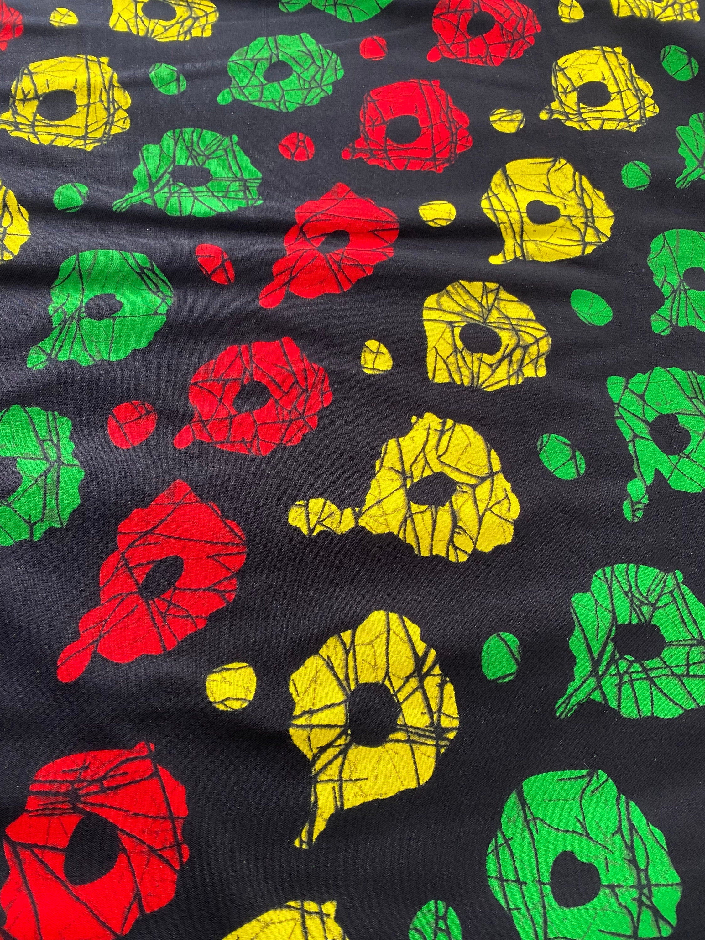 6 Yards 100% Cotton Ankara Wax Print Fabric African Print for Dressmaking, Quilting & Home Décor