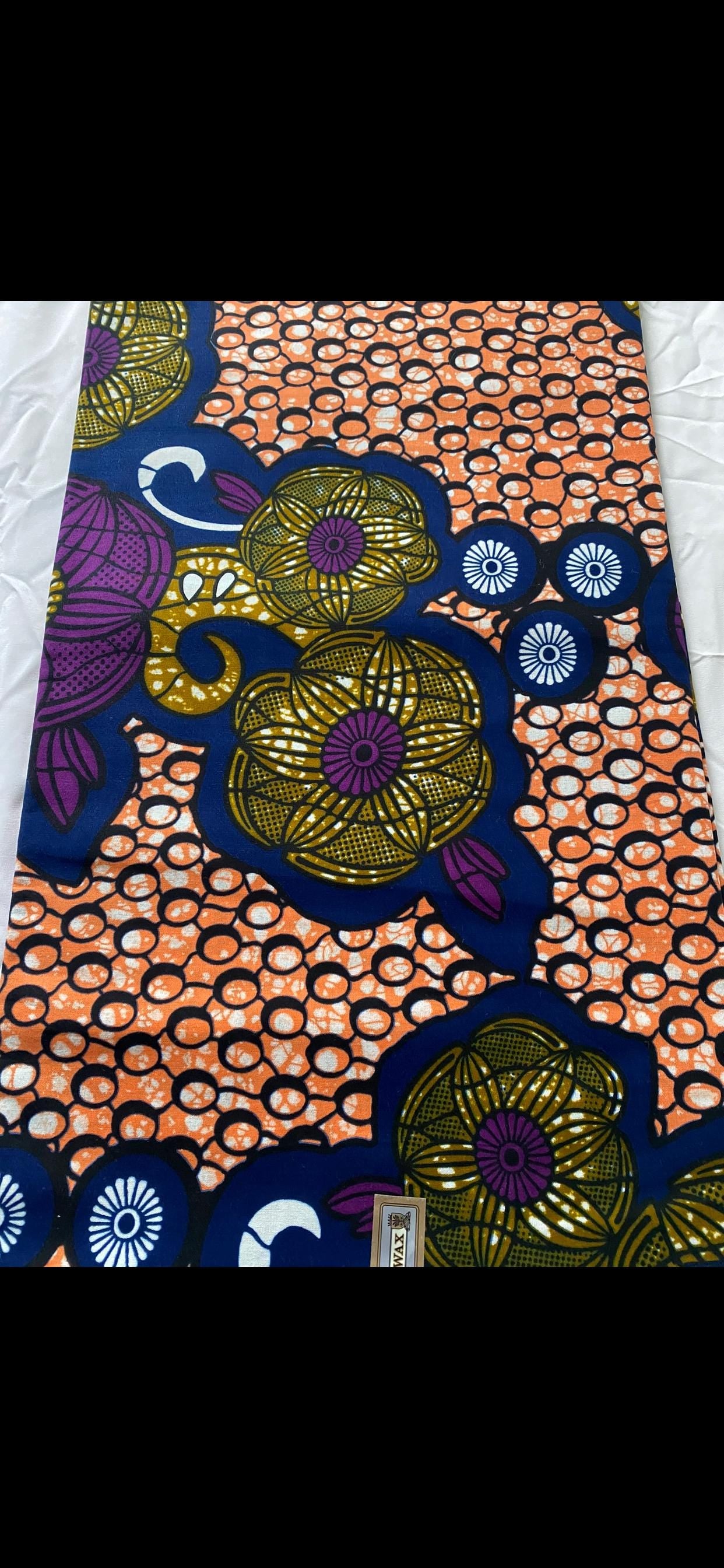 6 Yards 100% Cotton Ankara Wax Print Fabric African Print for Dressmaking, Quilting & Home Décor