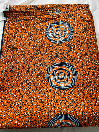 Polycotton African Fabric 6 Yards Soft Ankara Wax Print Material