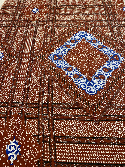 Polycotton African Fabric 6 Yards Soft Ankara Wax Print Material