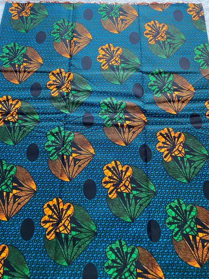 Polycotton African Fabric 6 Yards Soft Ankara Wax Print Material