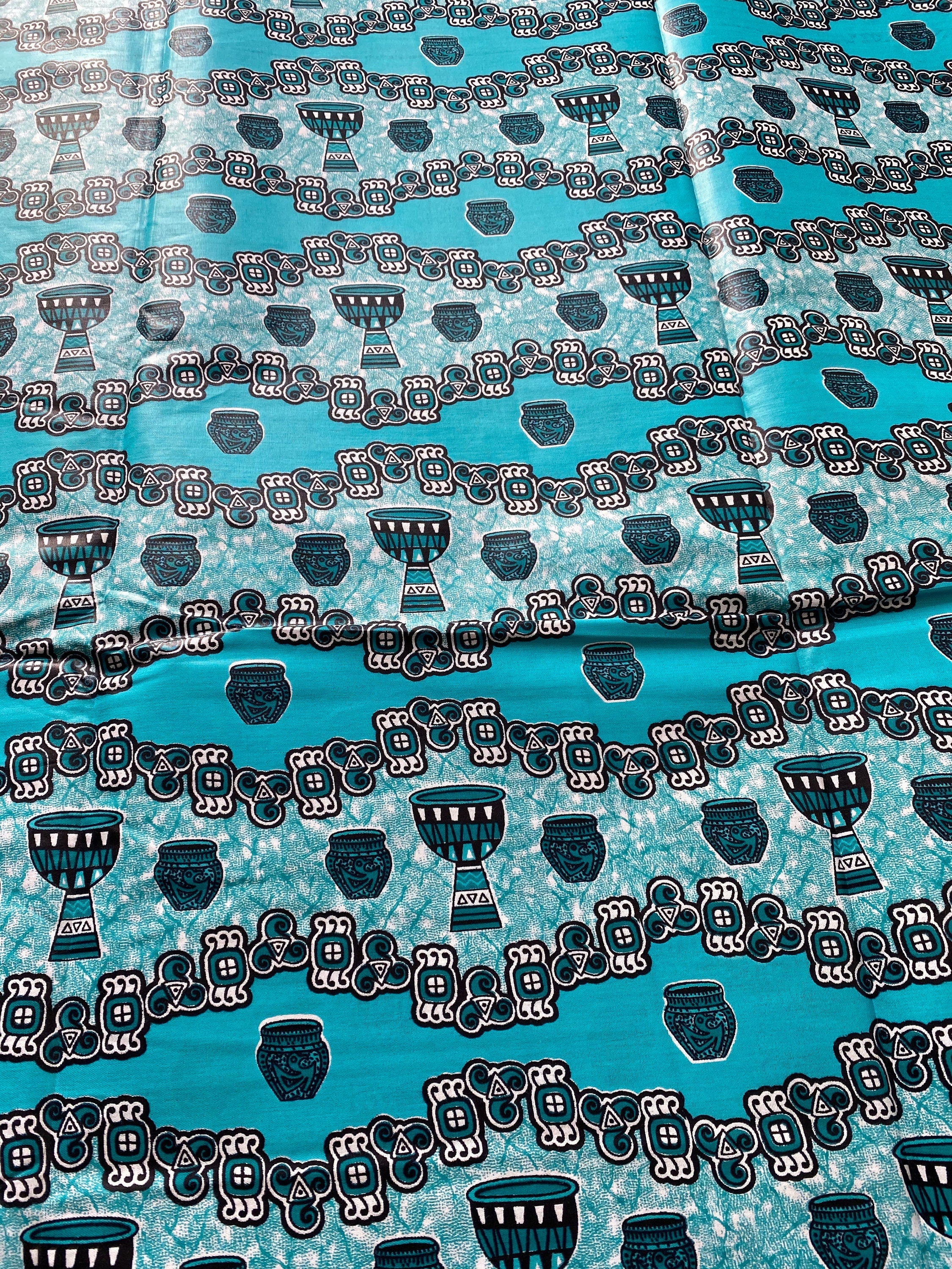 Mud Print Fabric 6 Yards African Tribal Wax Print Cloth