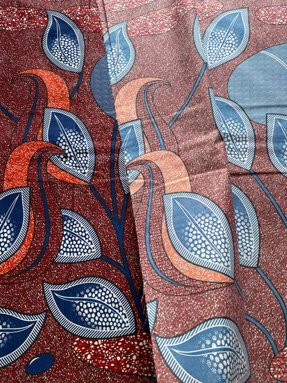 Polycotton African Fabric 6 Yards Soft Ankara Wax Print Material