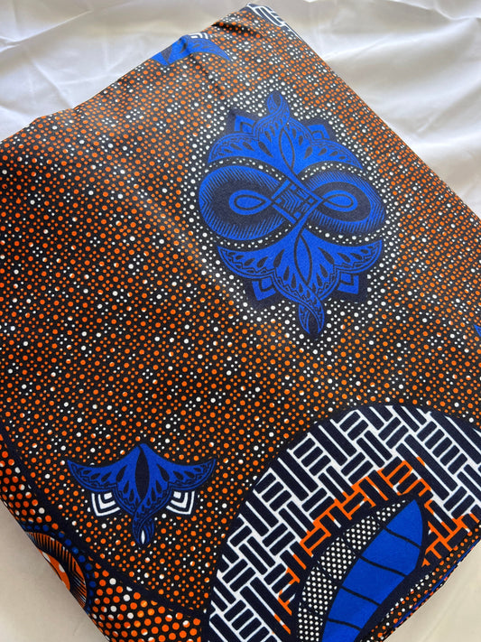 Polycotton African Fabric 6 Yards Soft Ankara Wax Print Material