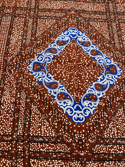 Polycotton African Fabric 6 Yards Soft Ankara Wax Print Material