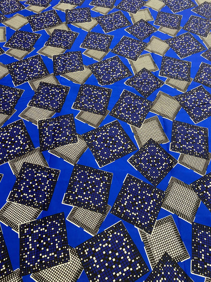 Polycotton African Fabric 6 Yards Soft Ankara Wax Print Material