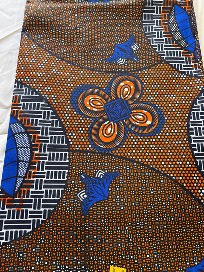 Polycotton African Fabric 6 Yards Soft Ankara Wax Print Material