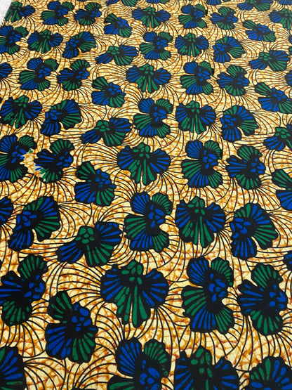 Polycotton African Fabric 6 Yards Soft Ankara Wax Print Material