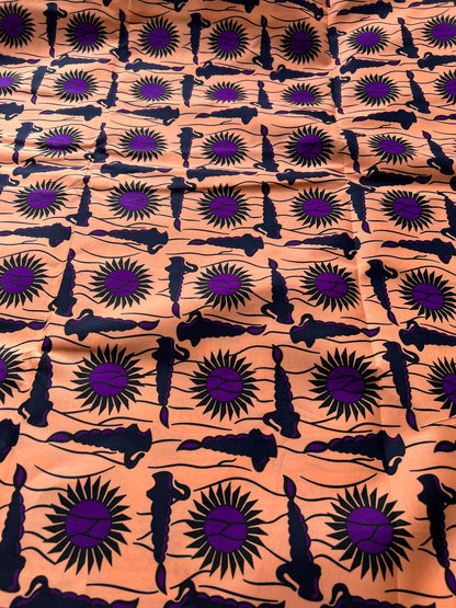 Polycotton African Fabric 6 Yards Soft Ankara Wax Print Material