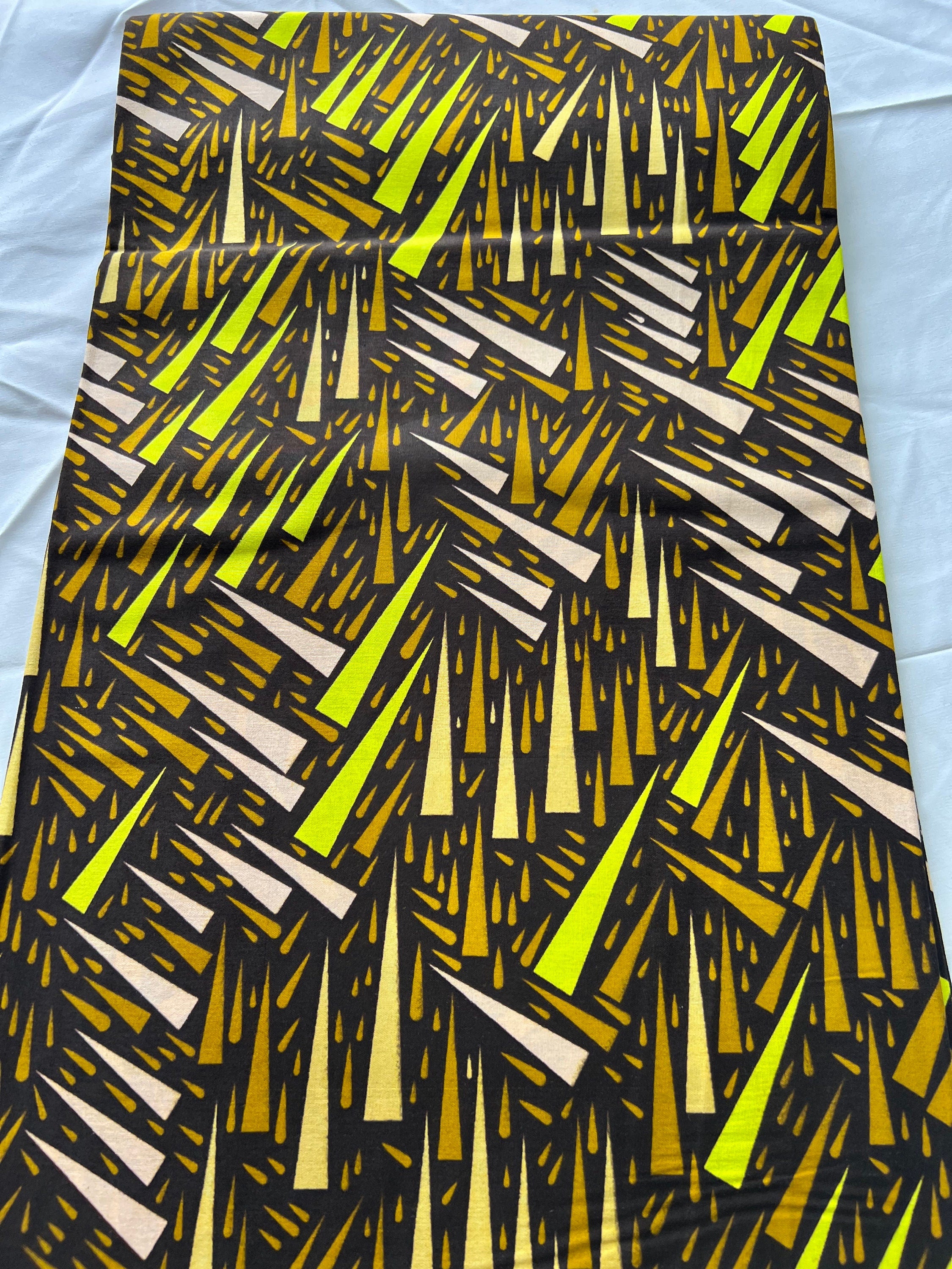 Bold Ankara African Print Fabric: 6 Yards 100% Cotton Wax Print