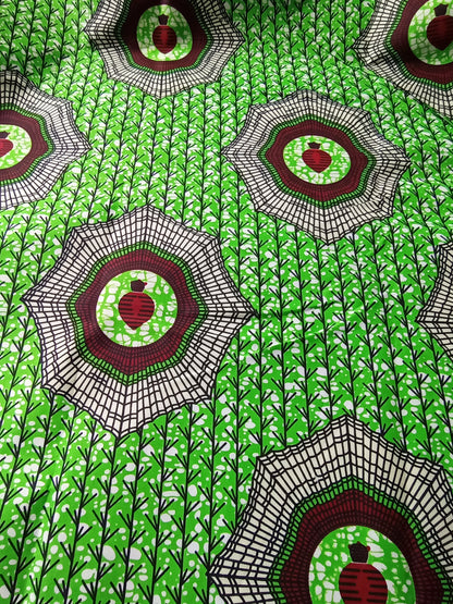 Polycotton African Fabric 6 Yards Soft Ankara Wax Print Material