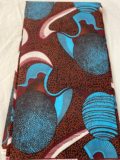 Polycotton African Fabric 6 Yards Soft Ankara Wax Print Material