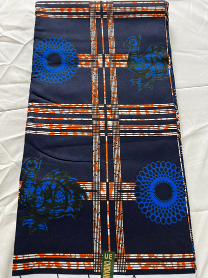 Polycotton African Fabric 6 Yards Soft Ankara Wax Print Material