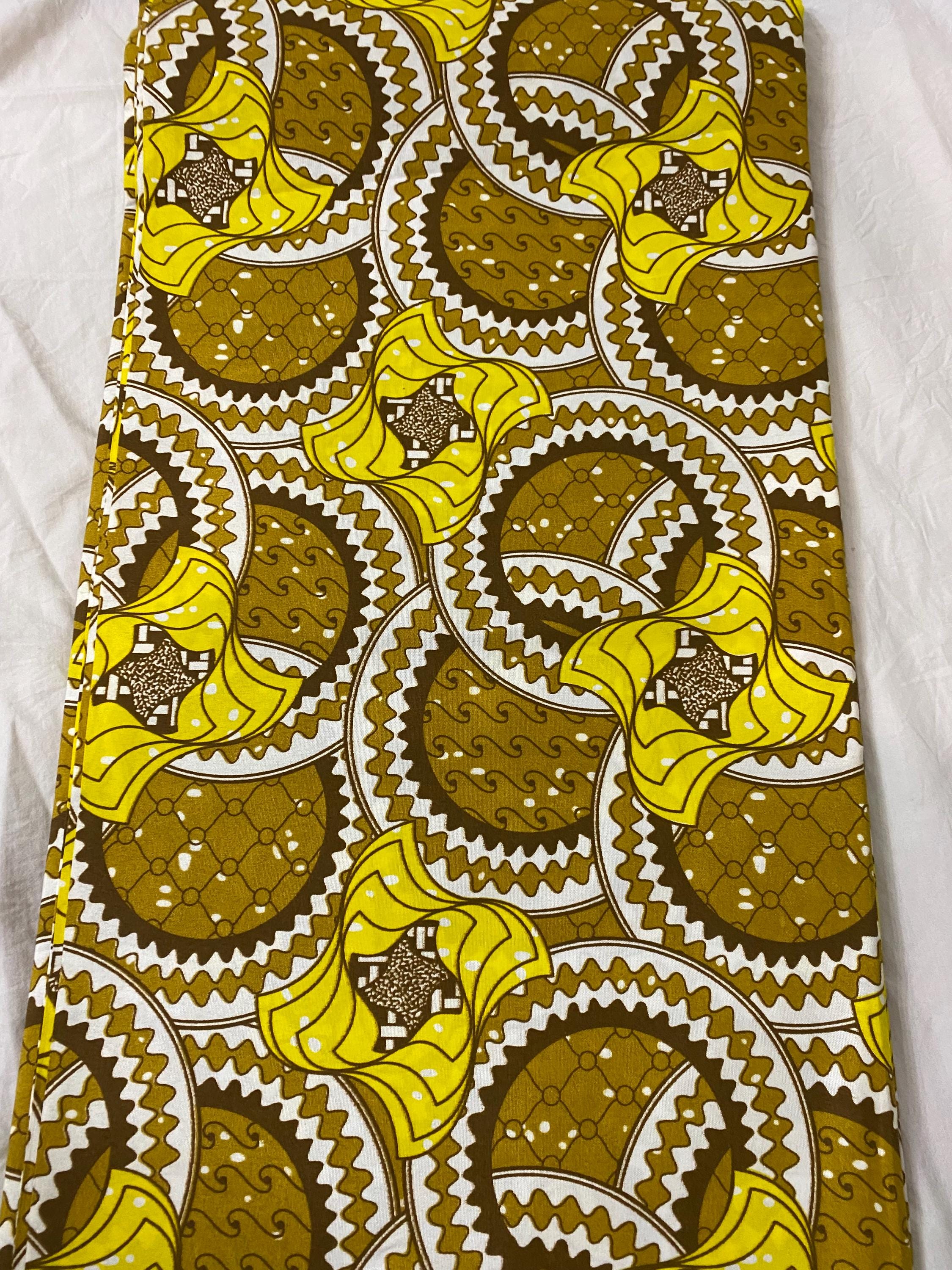 Colorful Ankara Fabric: African Print Polycotton, 6 Yards