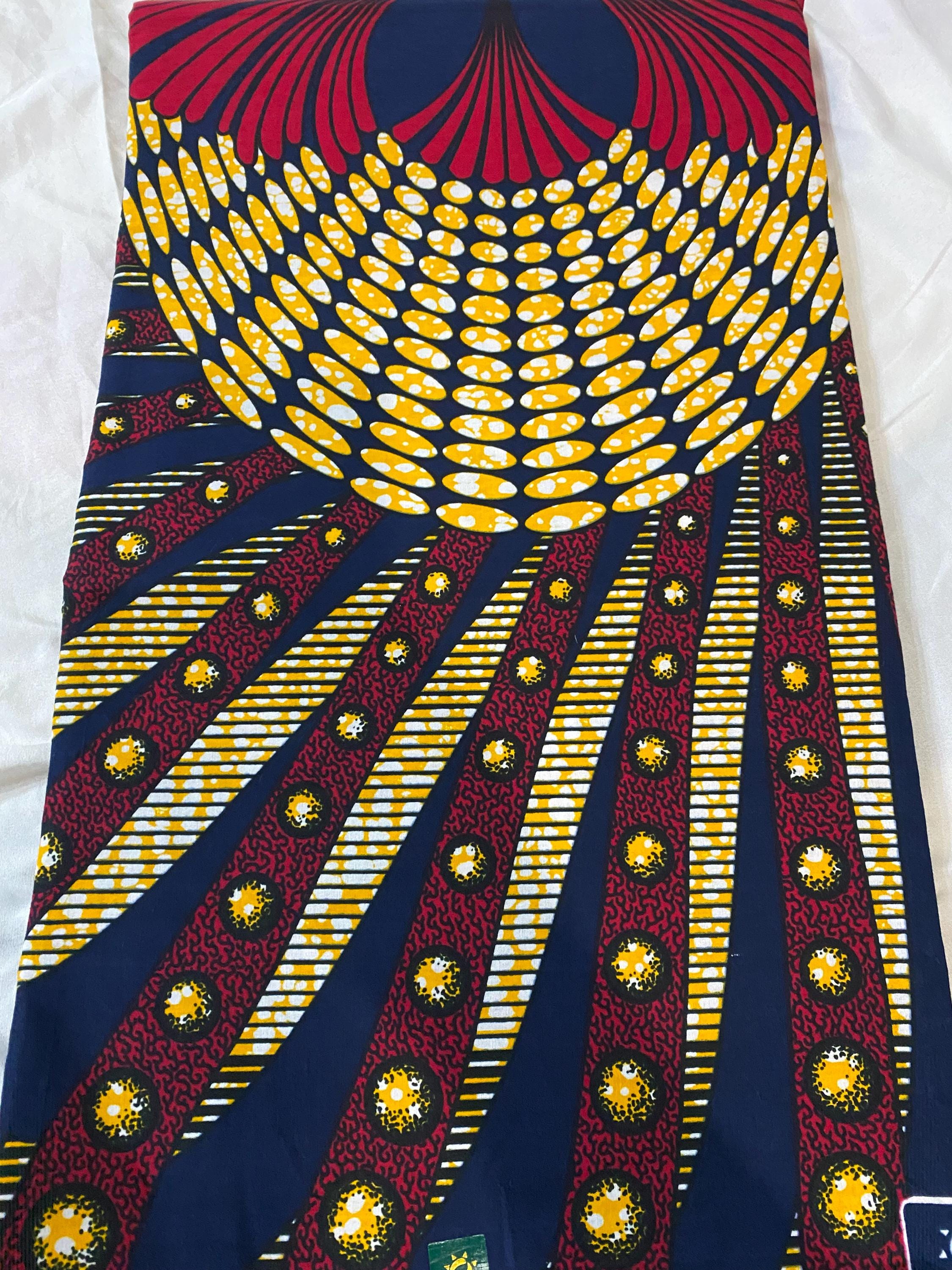 6 Yards 100% Cotton Ankara Wax Print Fabric African Print for Dressmaking, Quilting & Home Décor