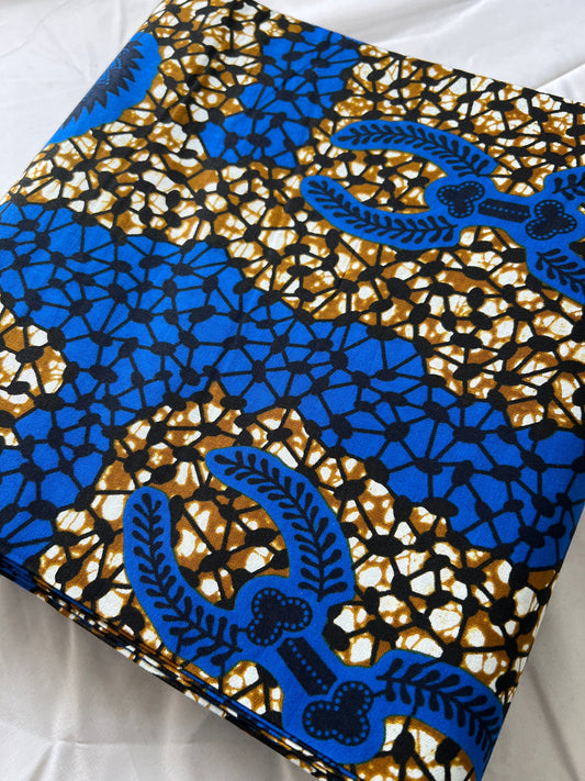 Polycotton African Fabric 6 Yards Soft Ankara Wax Print Material
