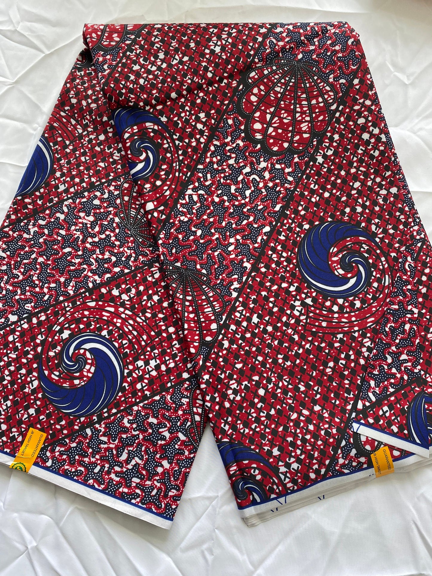 Polycotton African Fabric 6 Yards Soft Ankara Wax Print Material