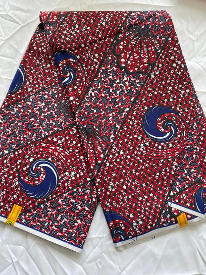 Polycotton African Fabric 6 Yards Soft Ankara Wax Print Material