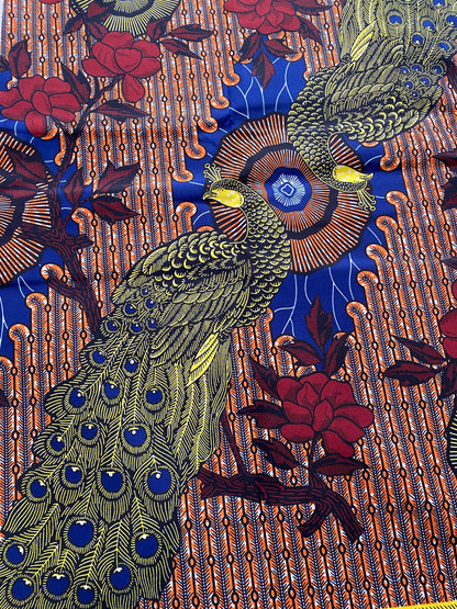 Polycotton African Fabric 6 Yards Soft Ankara Wax Print Material