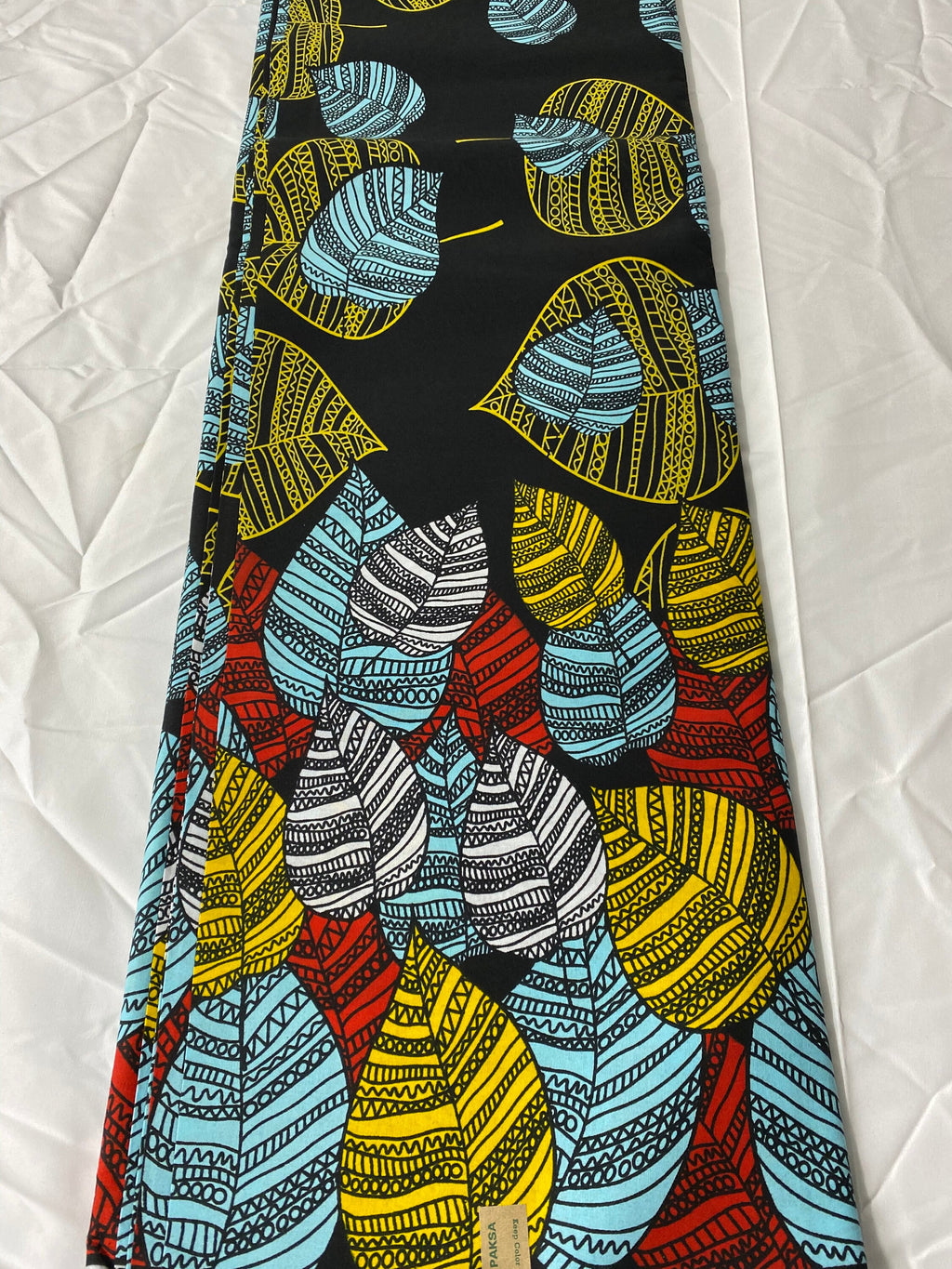African Wax Print Fabric: Floral Ankara Cotton, 6 Yards