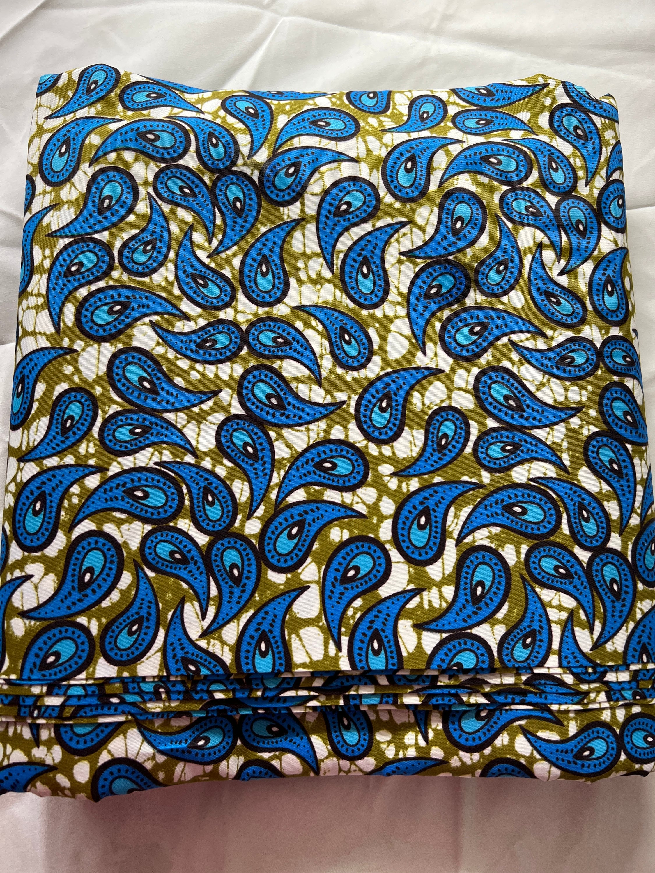 Polycotton African Fabric 6 Yards Soft Ankara Wax Print Material