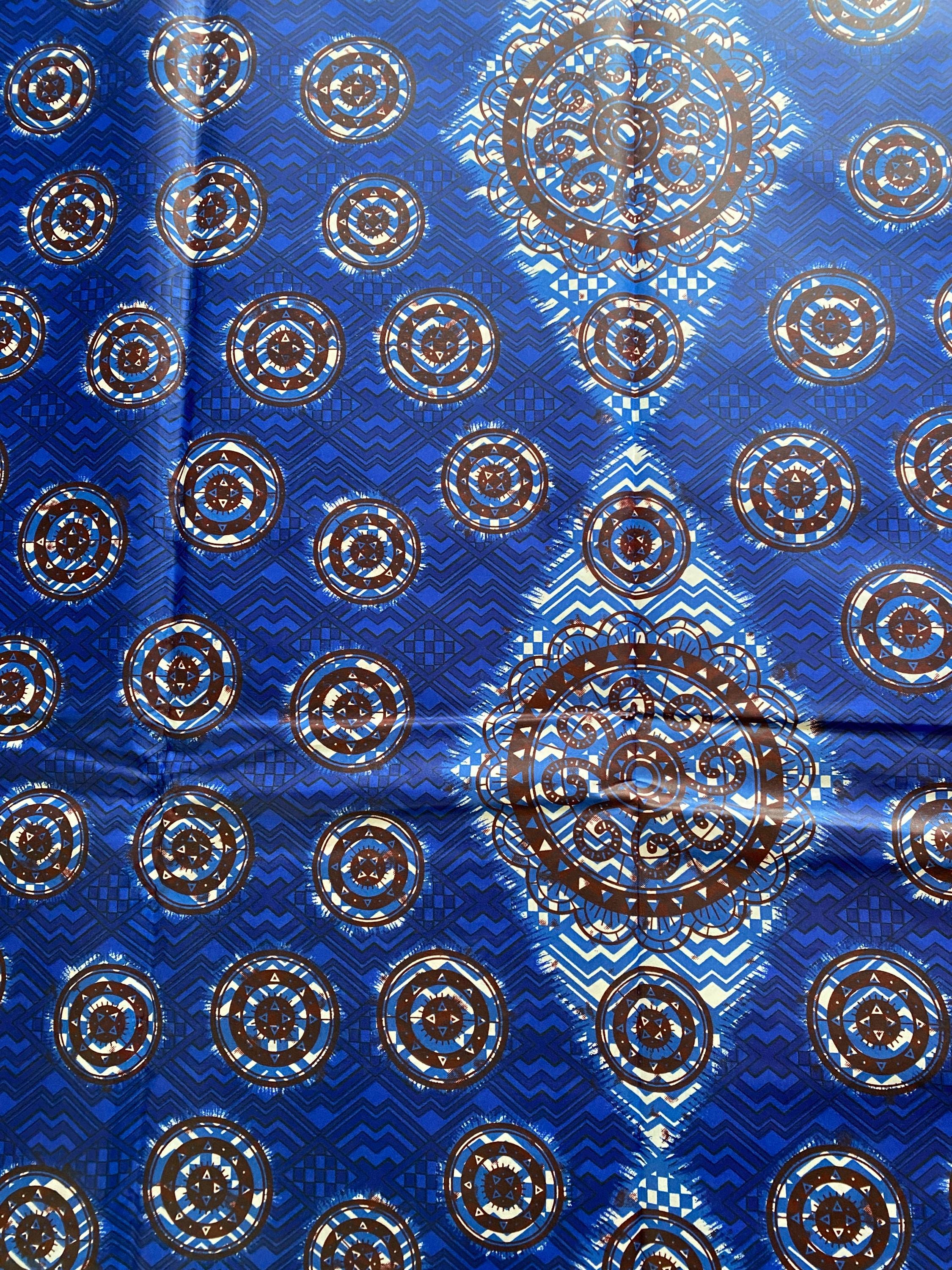 Polycotton African Fabric 6 Yards Soft Ankara Wax Print Material