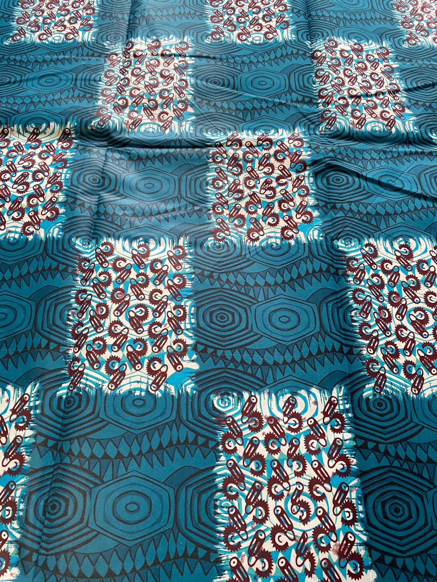 Polycotton African Fabric 6 Yards Soft Ankara Wax Print Material