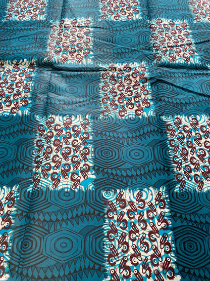 Polycotton African Fabric 6 Yards Soft Ankara Wax Print Material