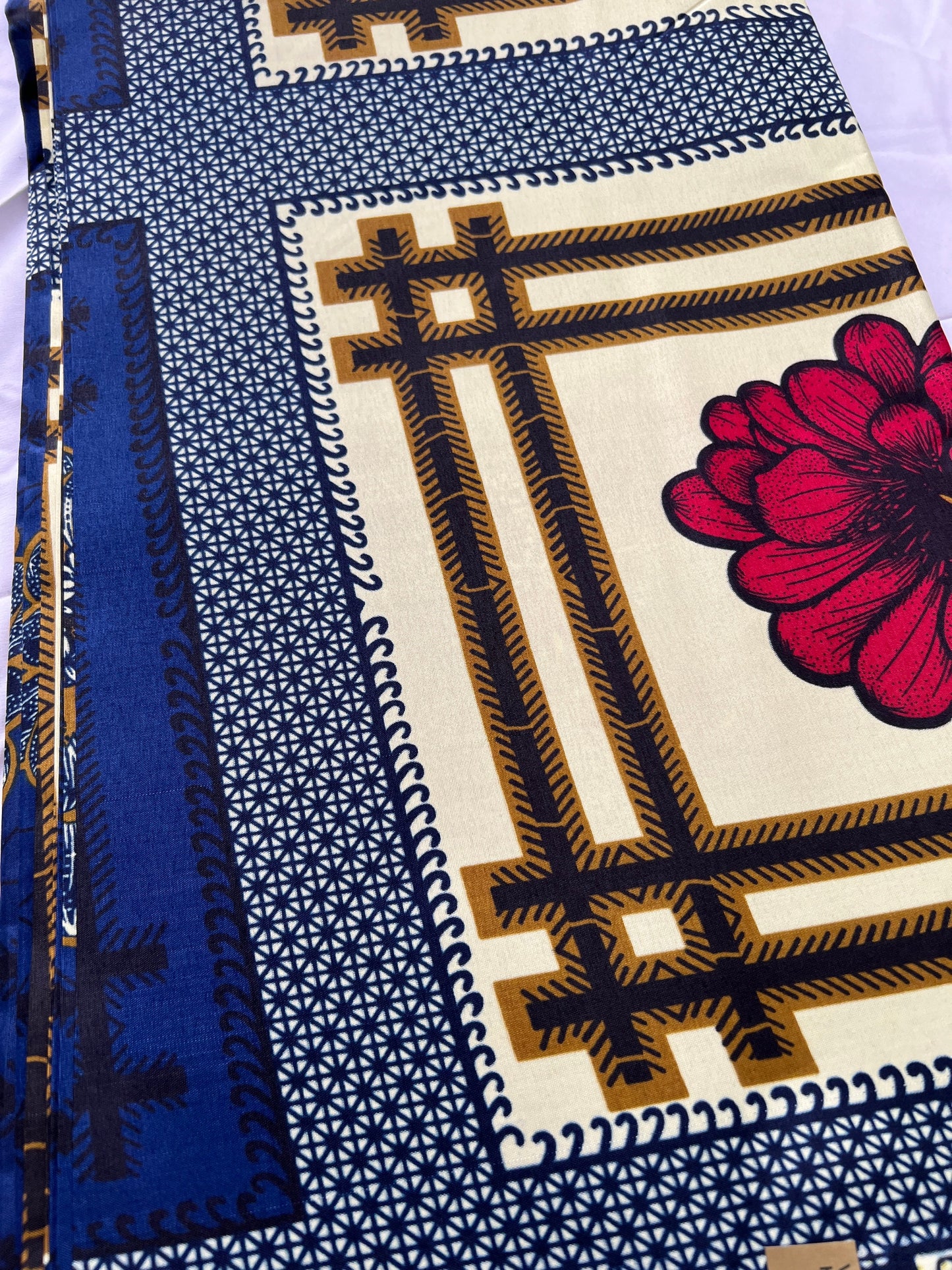 Polycotton African Fabric 6 Yards Soft Ankara Wax Print Material